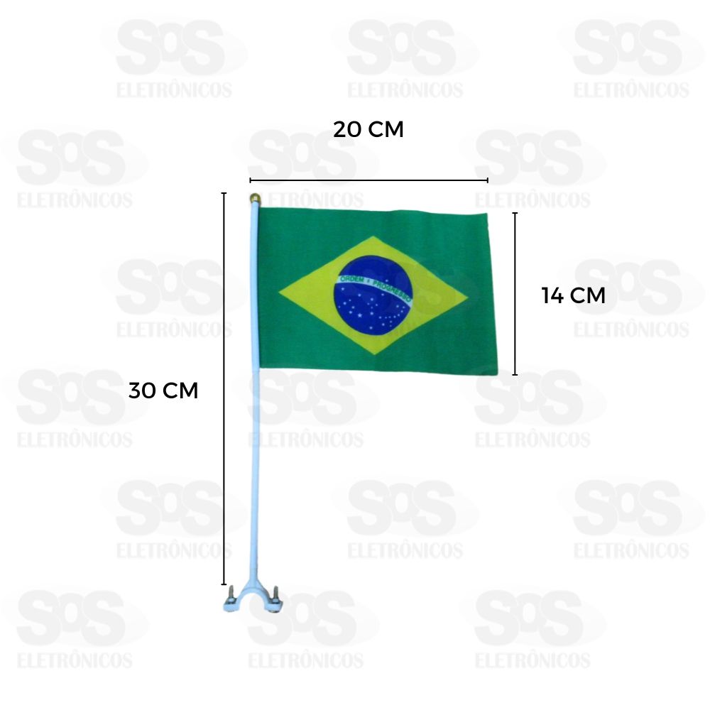 Bandeira Do Brasil Pequena Com Suporte Para Moto
