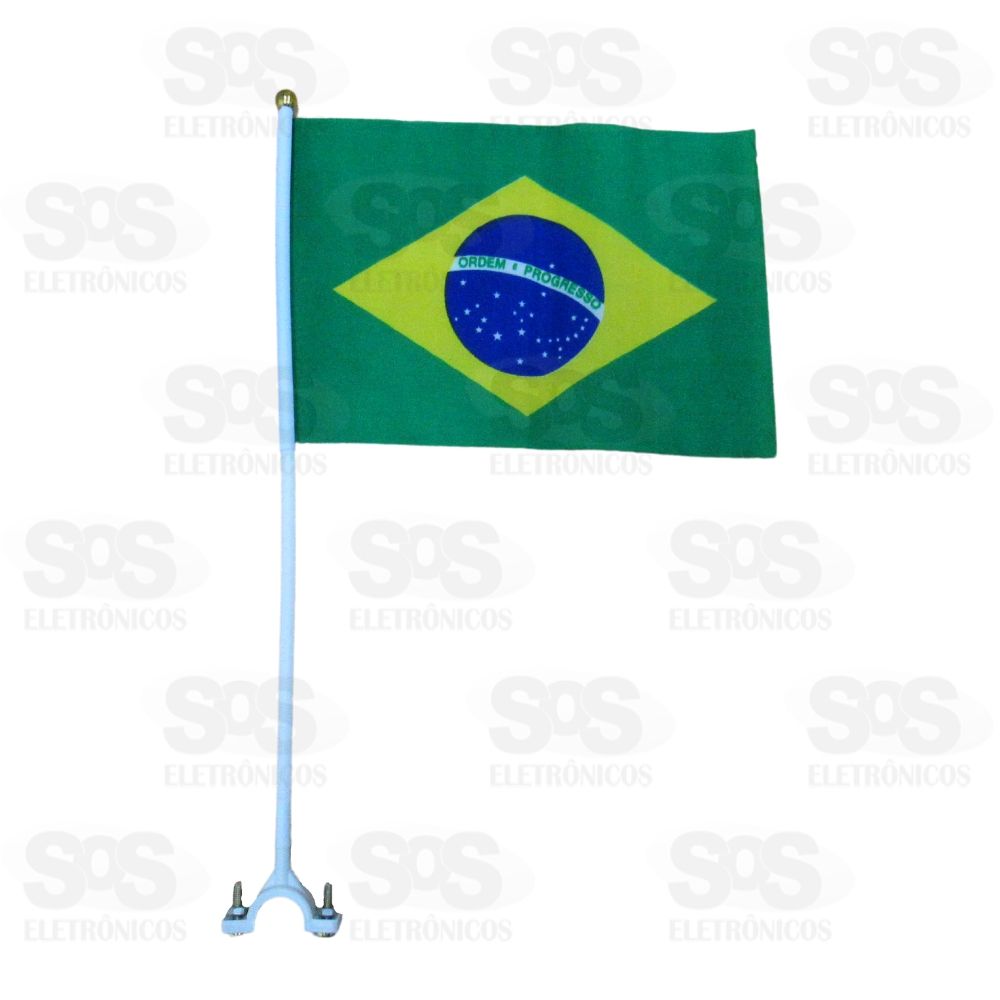 Bandeira Do Brasil Pequena Com Suporte Para Moto