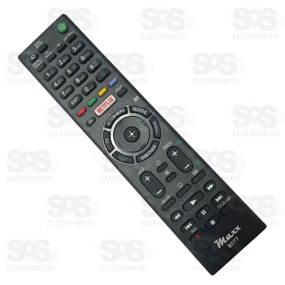 Controle Remoto Sony Netflix Maxx 8077