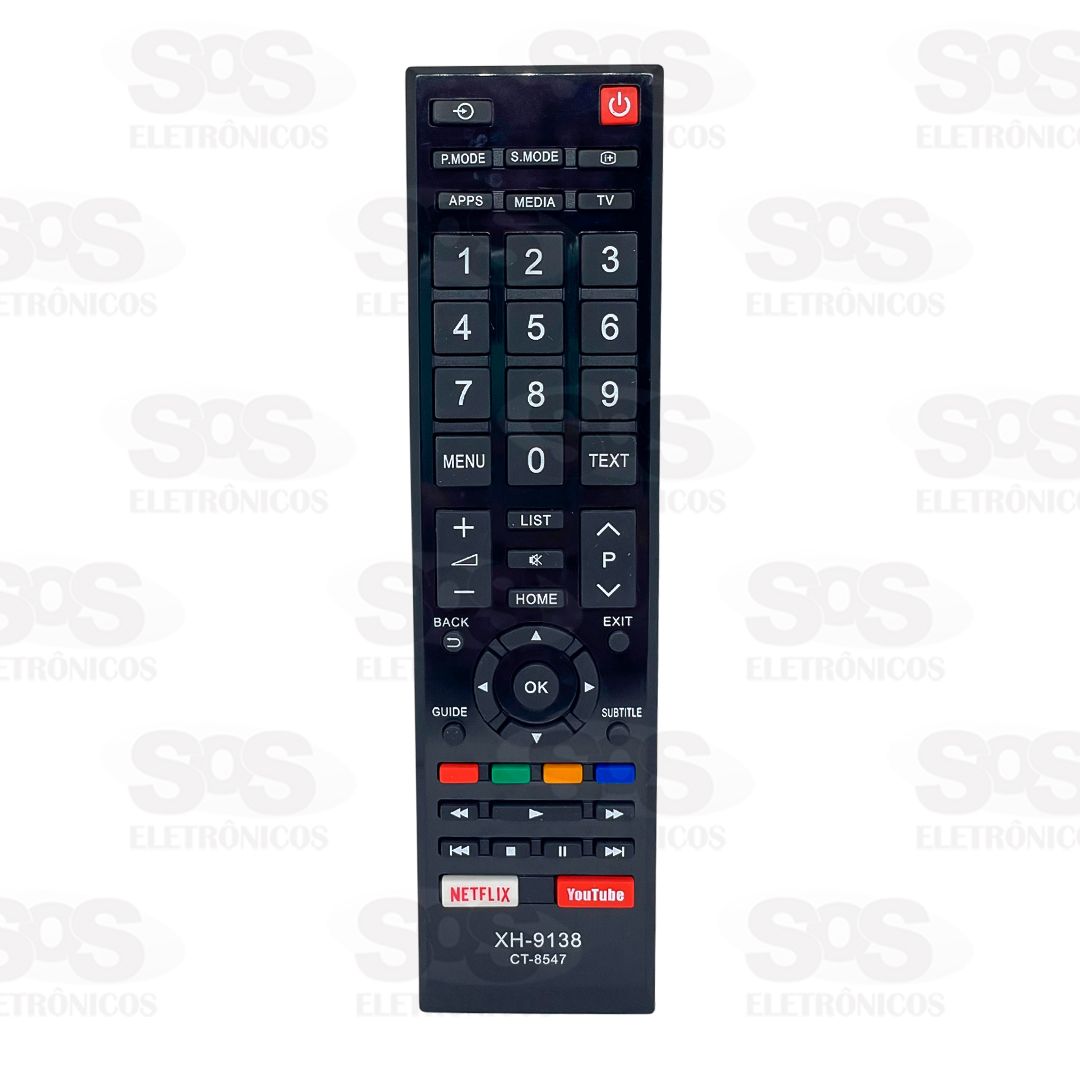 Controle Remoto Toshiba Smart 4K Netflix / Youtube XH 9138