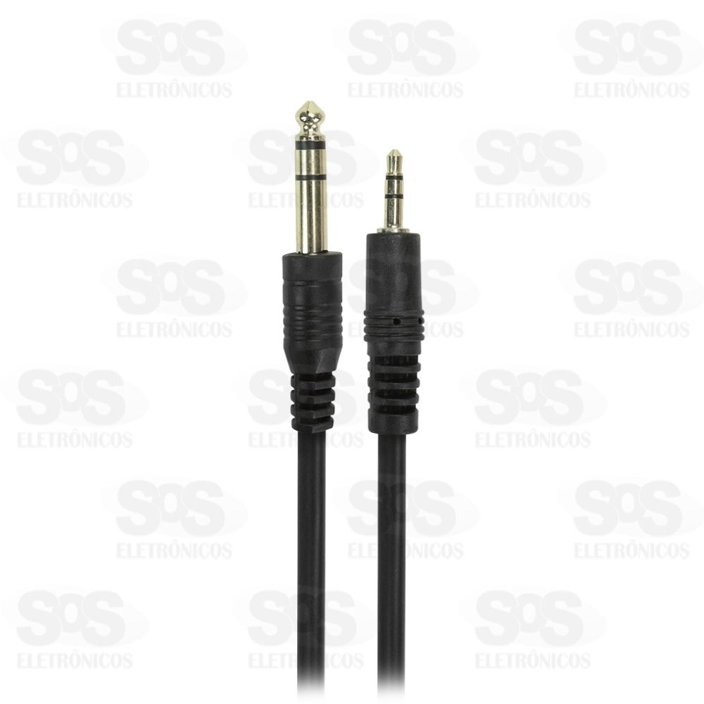 Cabo P10 x P2 1,5 Metros Stereo Maxmidia