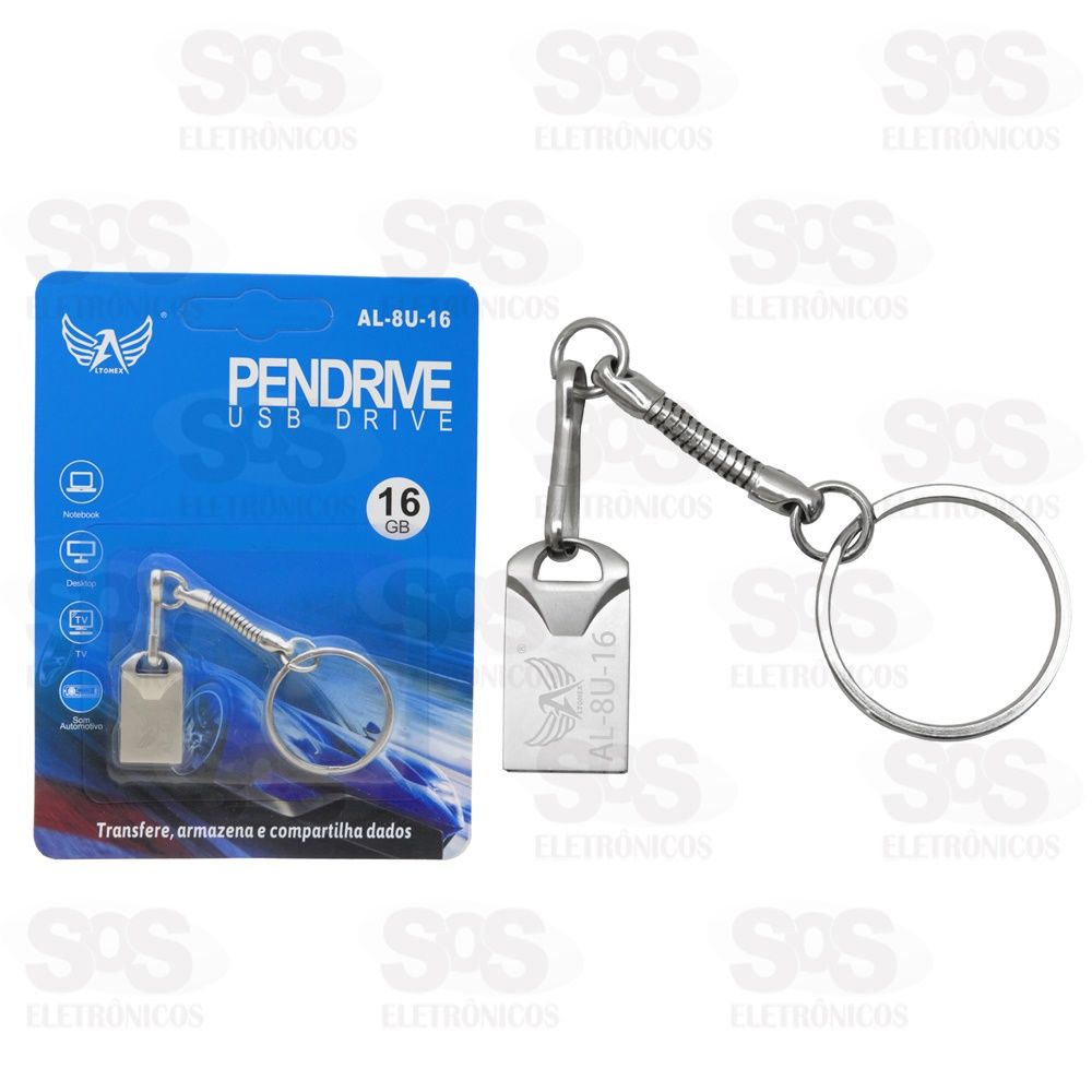 Pen Drive Mini Chaveiro 16GB Altomex AL-8U-16