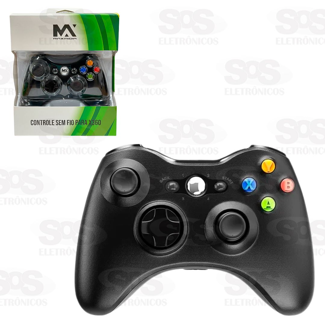 Controle Para Xbox 360 Sem Fio Maxmdia MAX-CT2