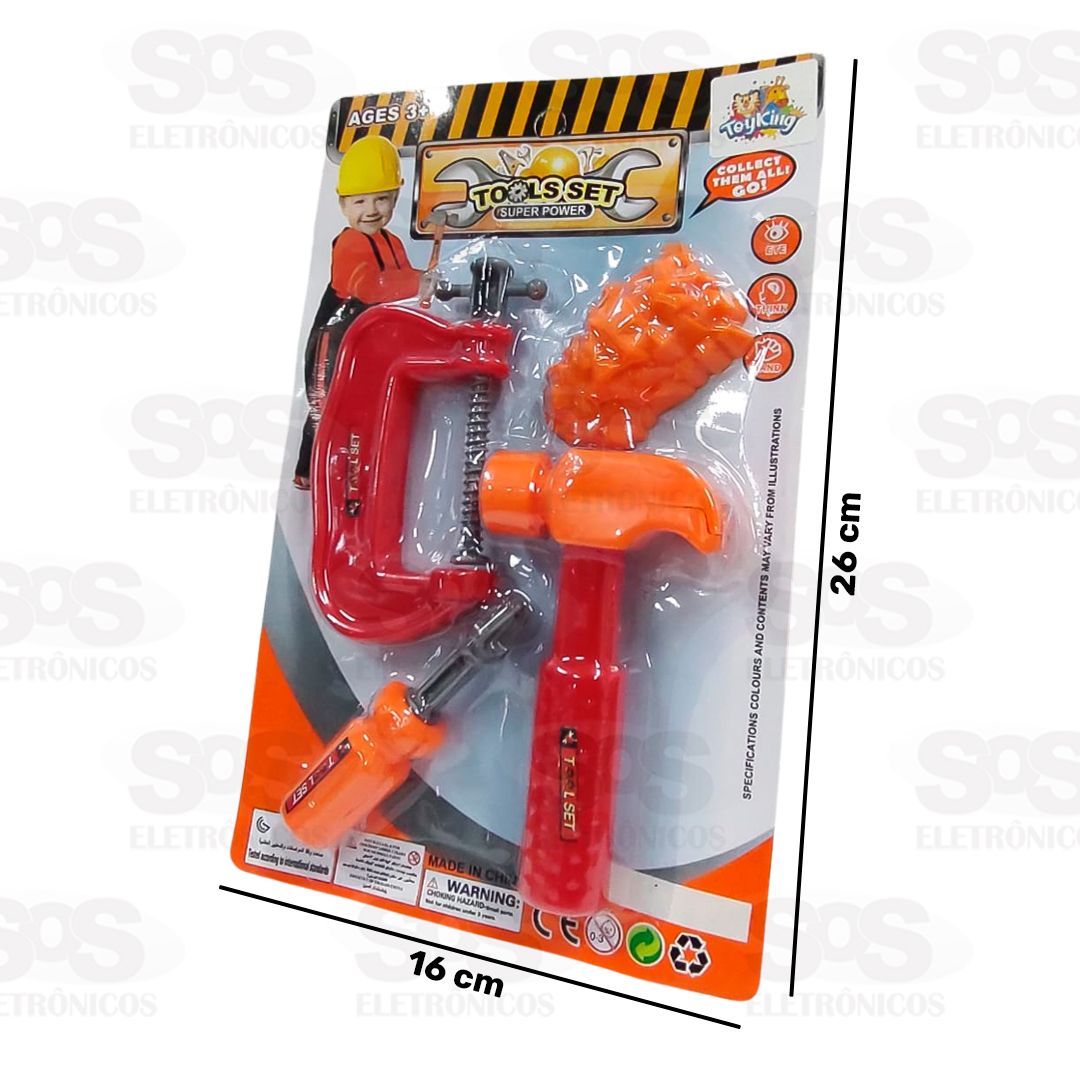 Kit De Ferramentas Com 4 Peas Toy King TK-AB4009