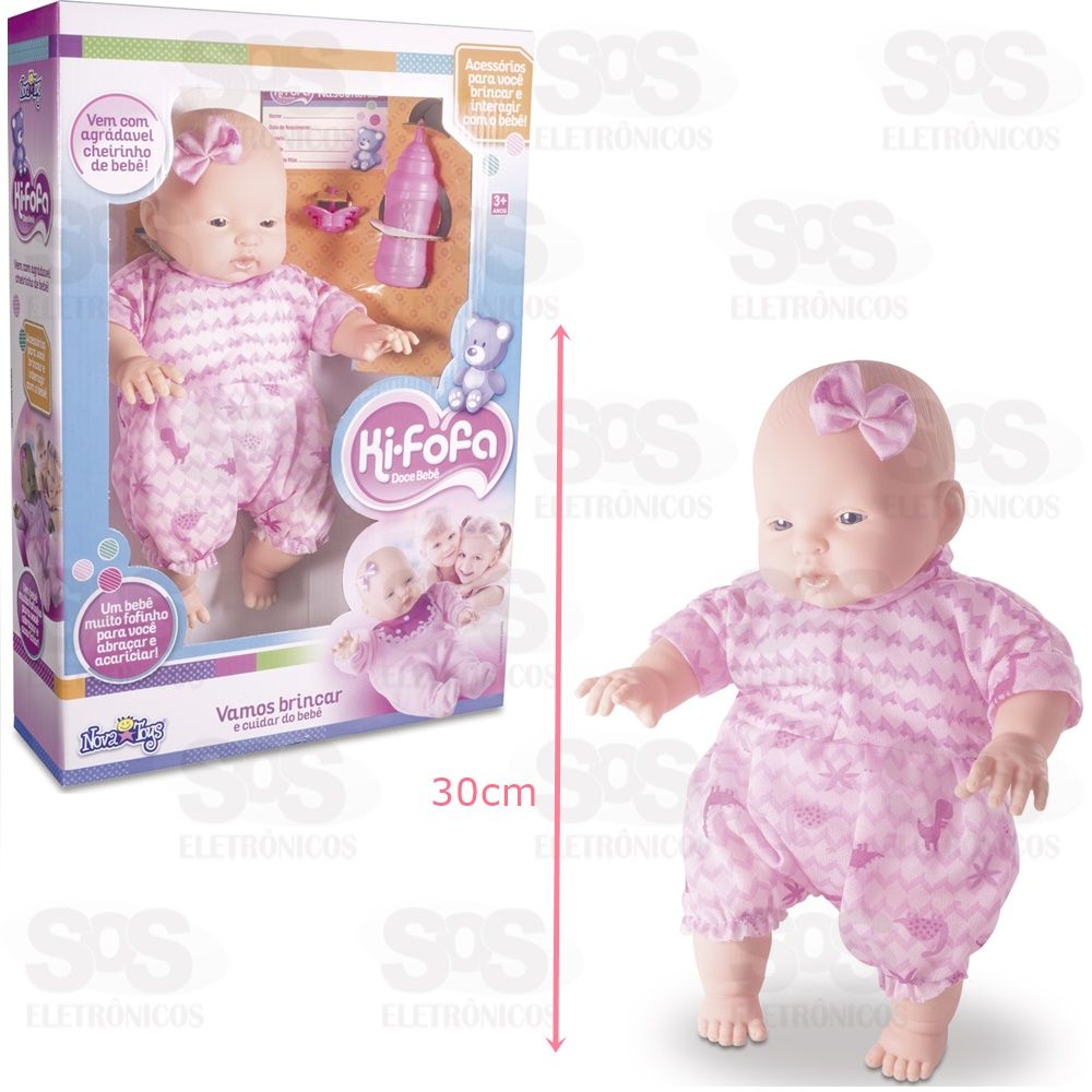 Boneca Ki Fofa Branca Nova Toys 1009