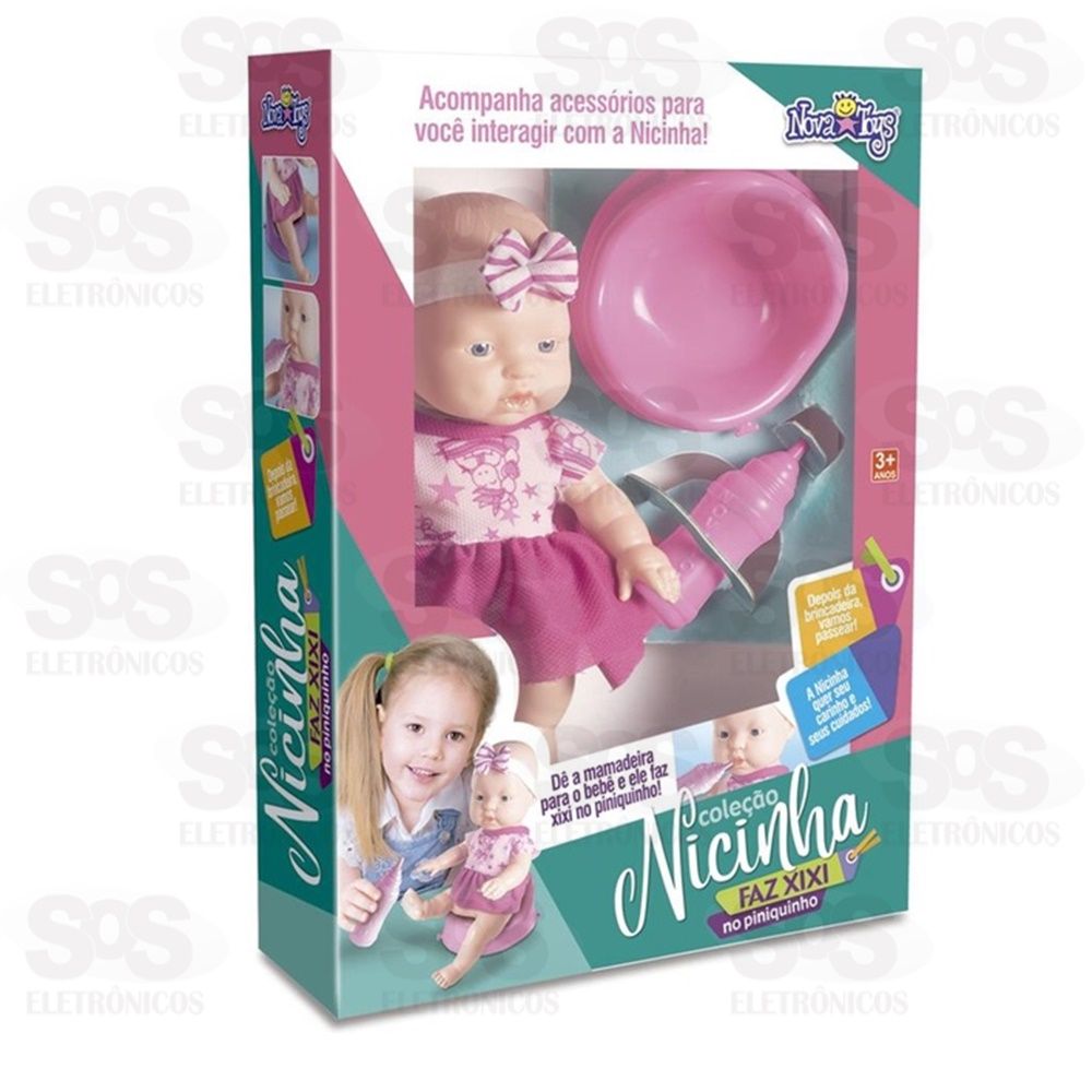 Boneca Nicinha Faz Xixi Nova Toys 1117