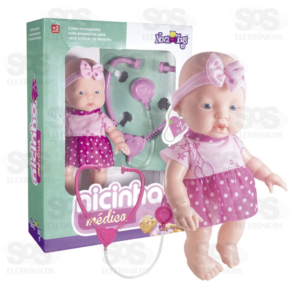 Boneca Nicinha Mdica Nova Toys 1102