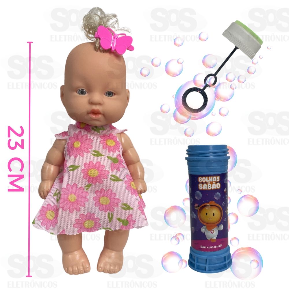 Boneca Nicinha Com Bolha De Sabo Nova Toys 1139