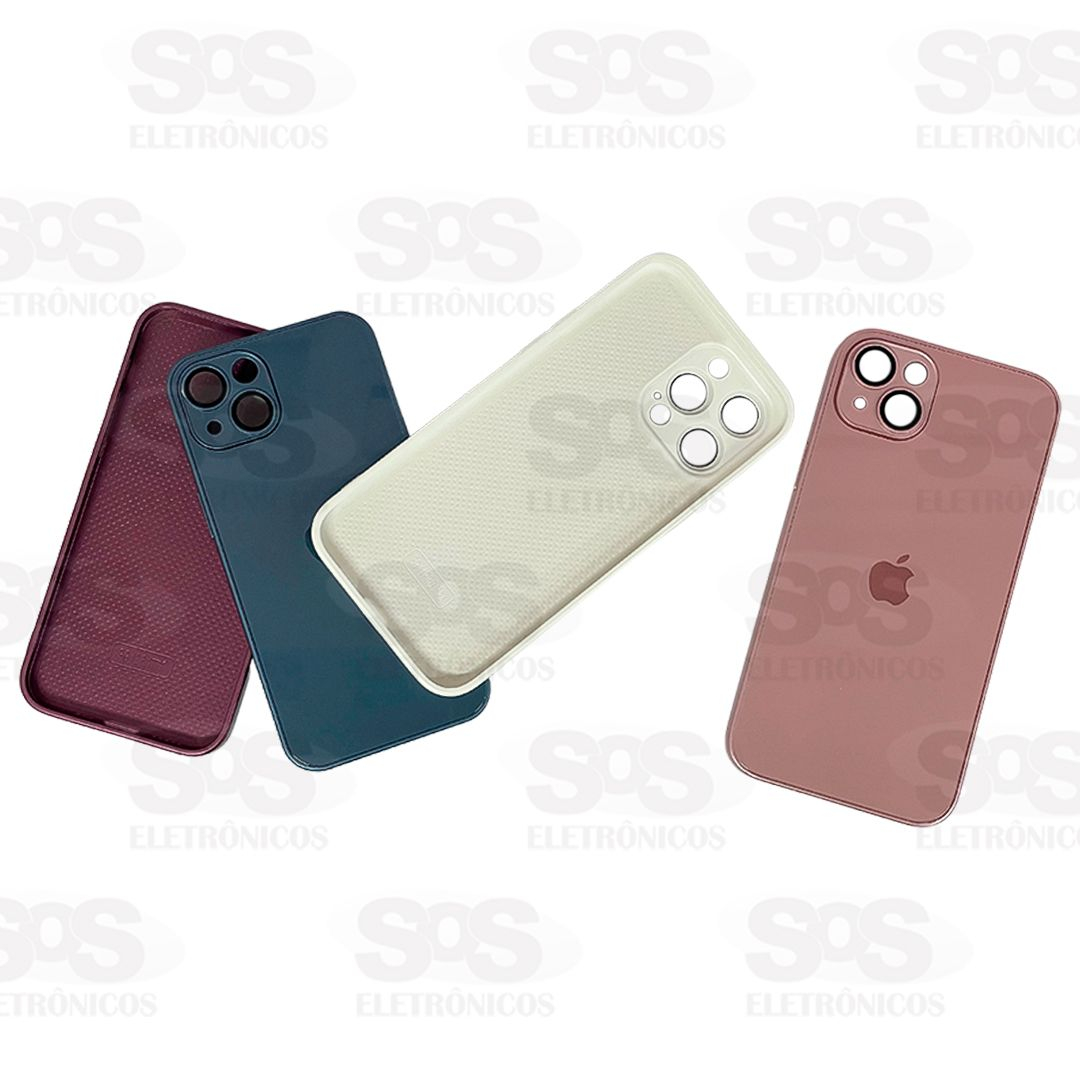 Capa De Vidro Iphone 14 Plus Cores Variadas