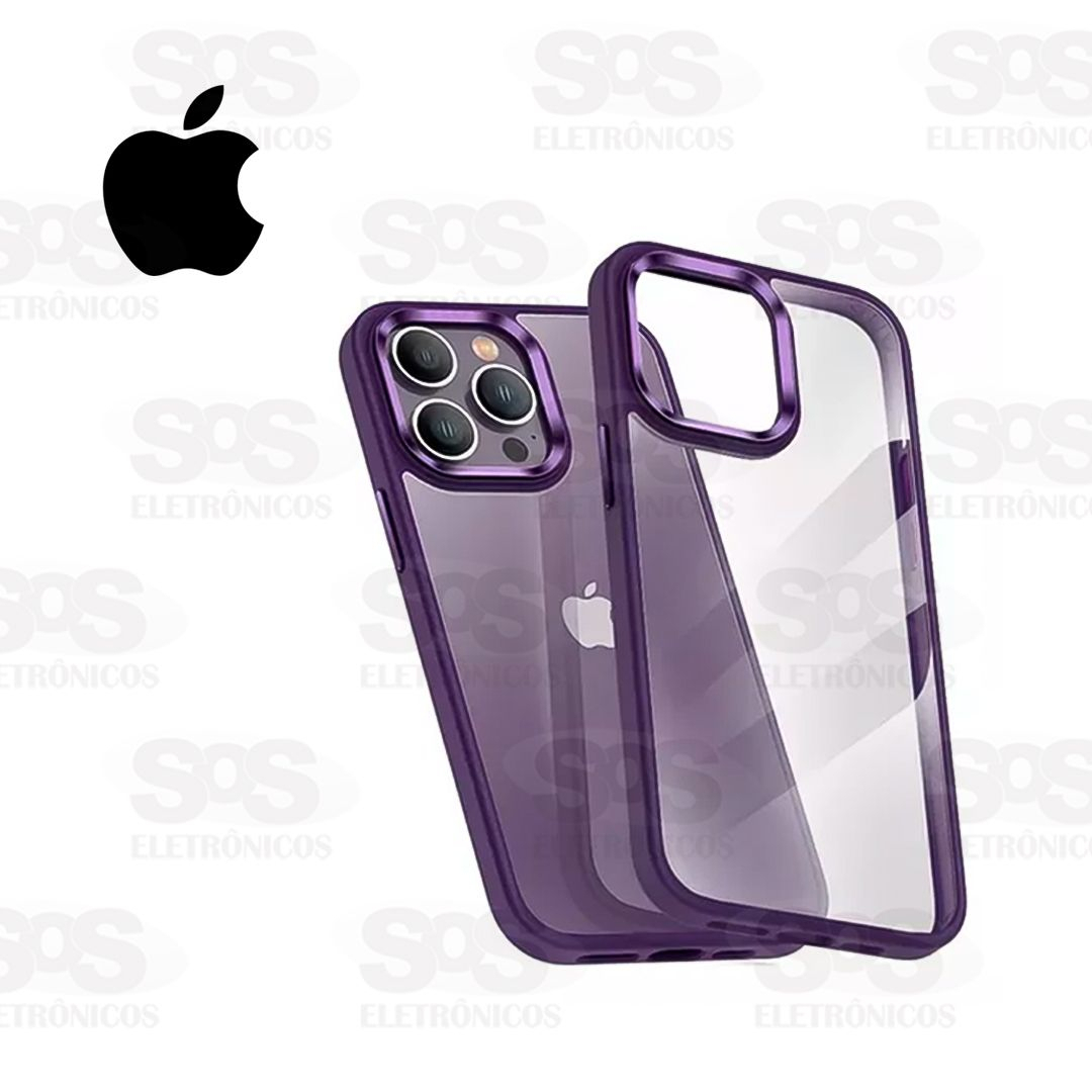 Capa Transparente Com Borda Iphone 12 Pro Cores Sortidas