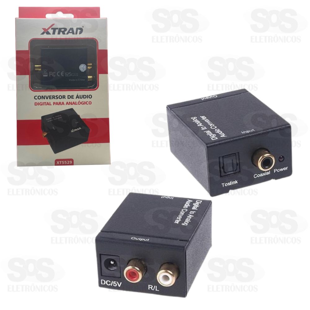 Conversor udio Digital Para Analgico Rca Xtrad XT5529