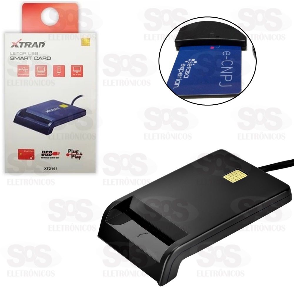 Leitor USB Smart Card Certificao Digital Xtrad -XT2161