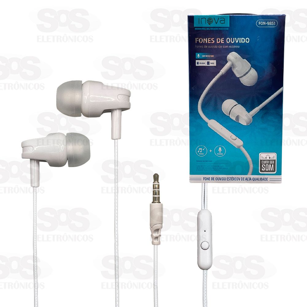Fone De Ouvido Com Microfone Estreo Inova FON-9851