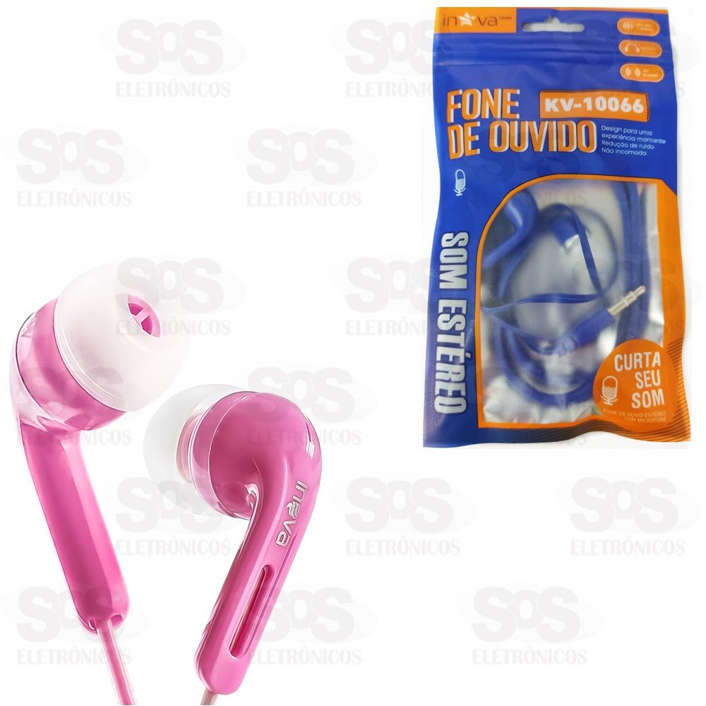 Fone De Ouvido Cores Variadas Inova KV-10066