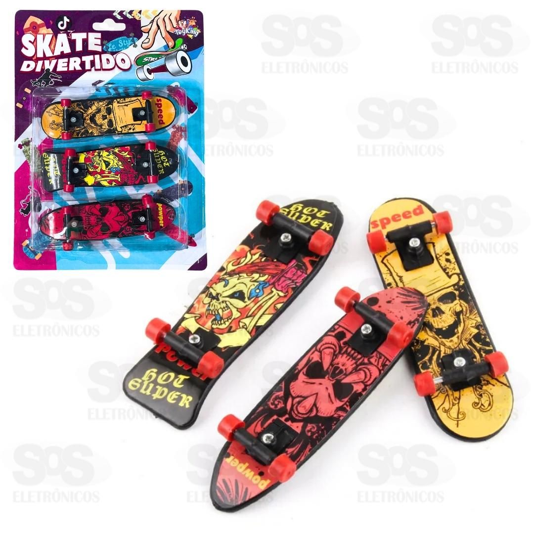 Kit 3 Skate De Dedo Infantil Sortidos Toy King TK-AB6220