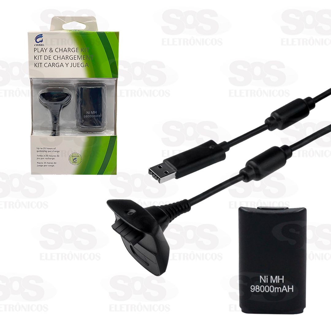 Cabo Carregador e Bateria Para Xbox 360 LIQ-8360 BN-007-2 AL-036