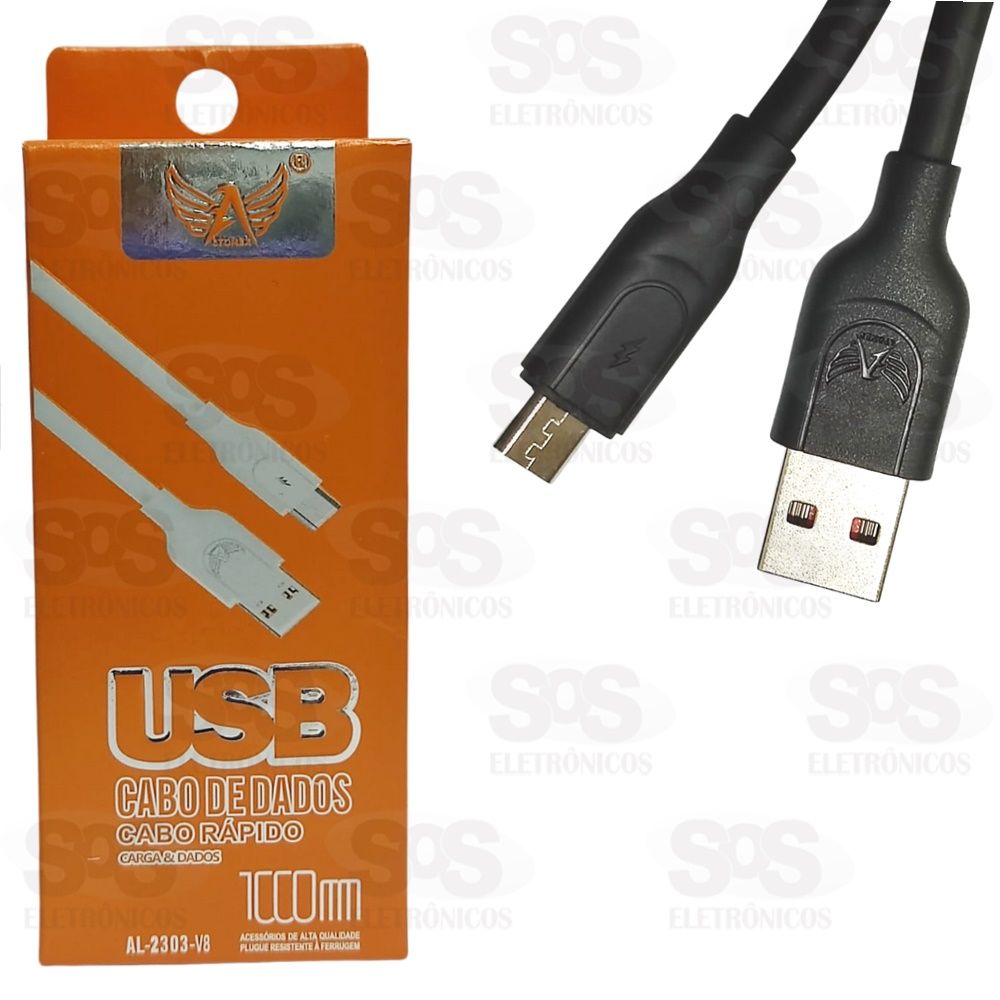 Cabo Rpido Micro USB (V8) 1 Metro Altomex AL-2303-V8