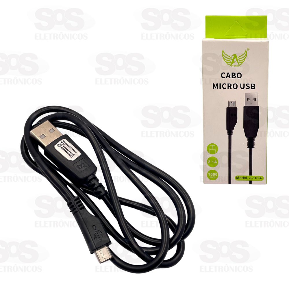 Cabo De Dados Micro USB V8 2.1A Altomex J-1024