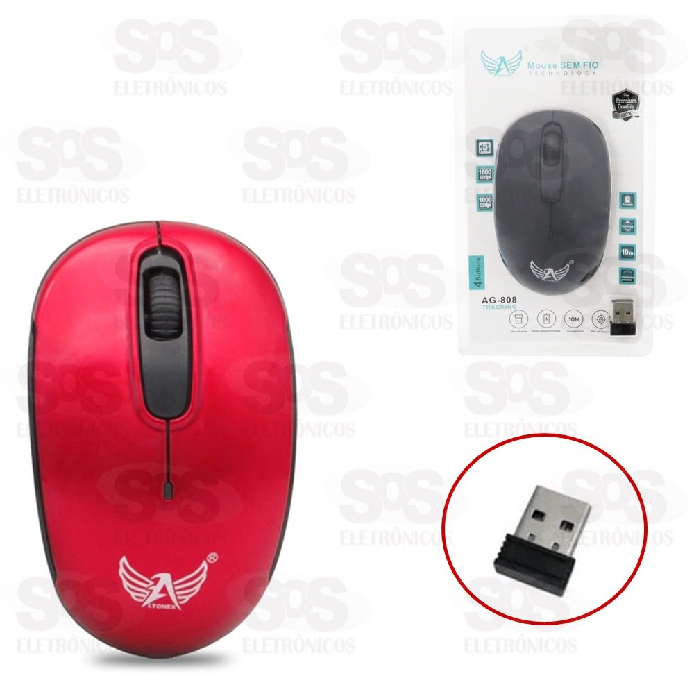 Mouse ptico Sem Fio 4 botes Altomex AG-808