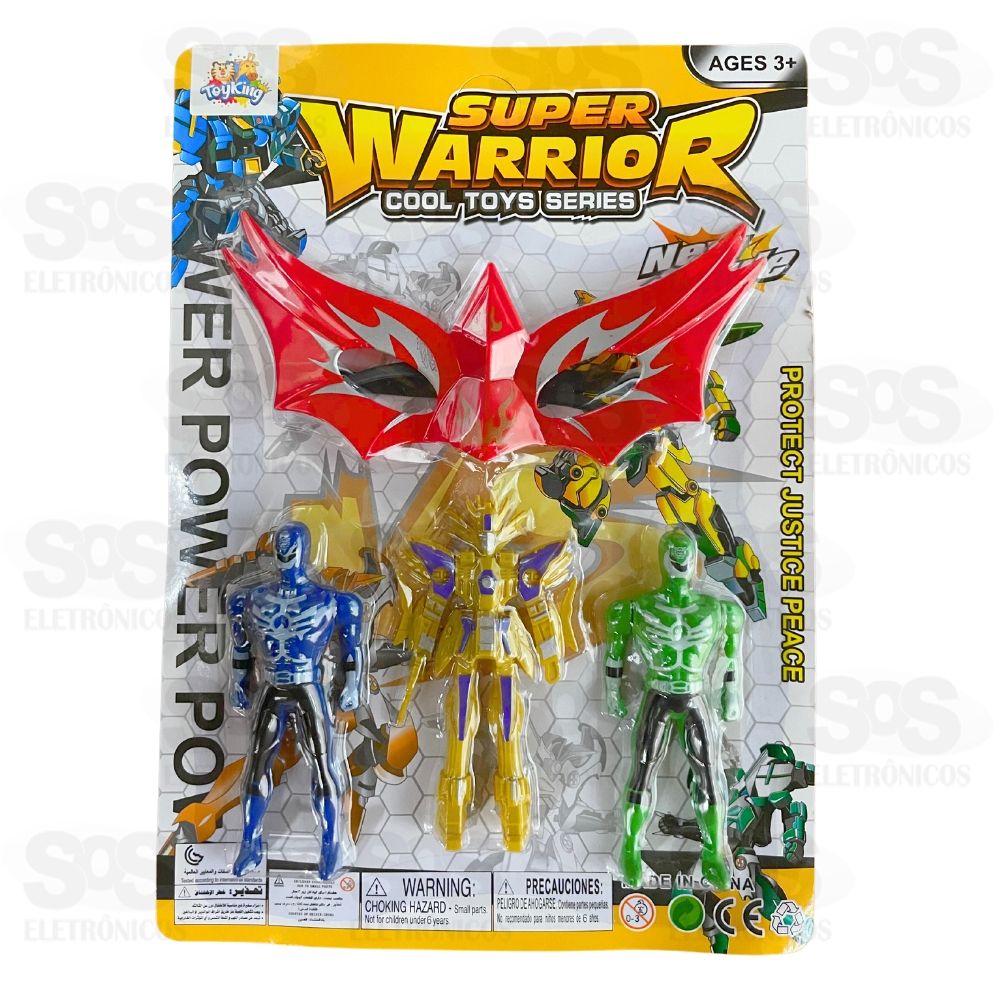 Kit Super Heris Super Warrior Com Mscara Toy King TK-AB4726