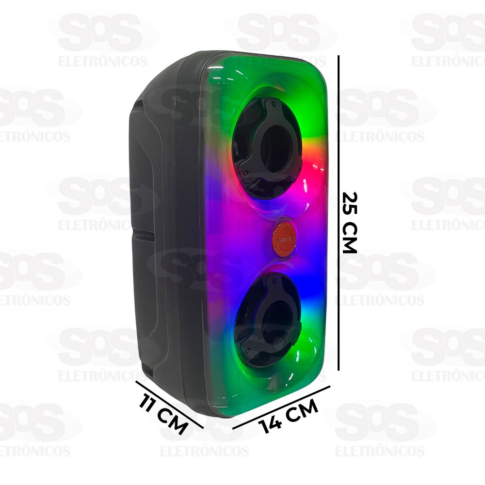 Caixa De Som Bluetooth Porttil LED RGB Caerus CRS-RD1372