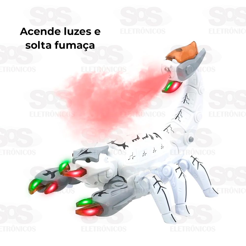 Escorpio Solta Fumaa Com Luzes Toy King TK-AB3417