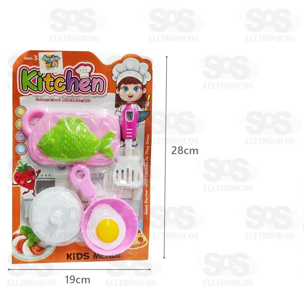 Kit Cozinha Com 6 Peas Toy King TK-AB4129