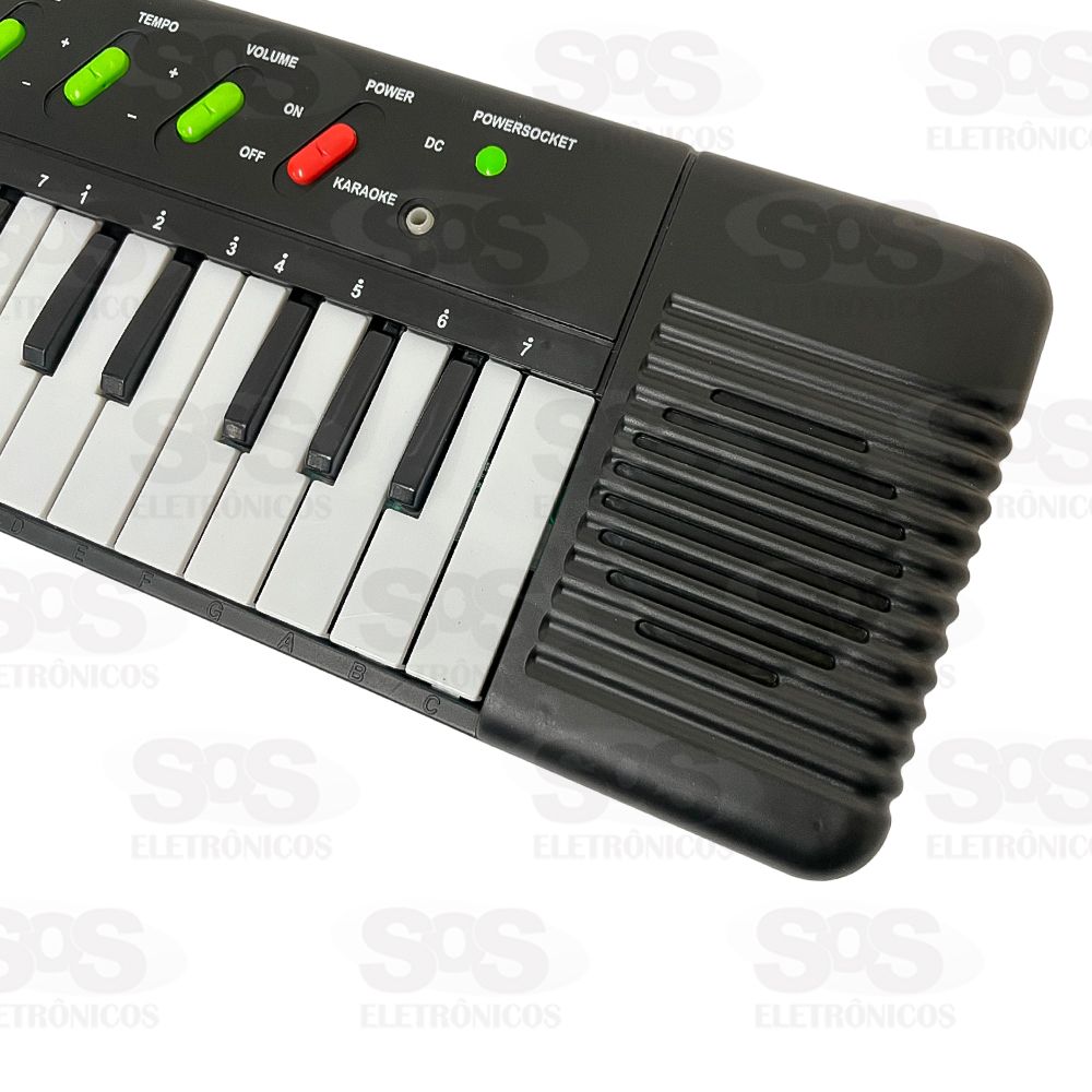 Piano teclado Infantil Musical 32 Teclas Keys Com Microfone