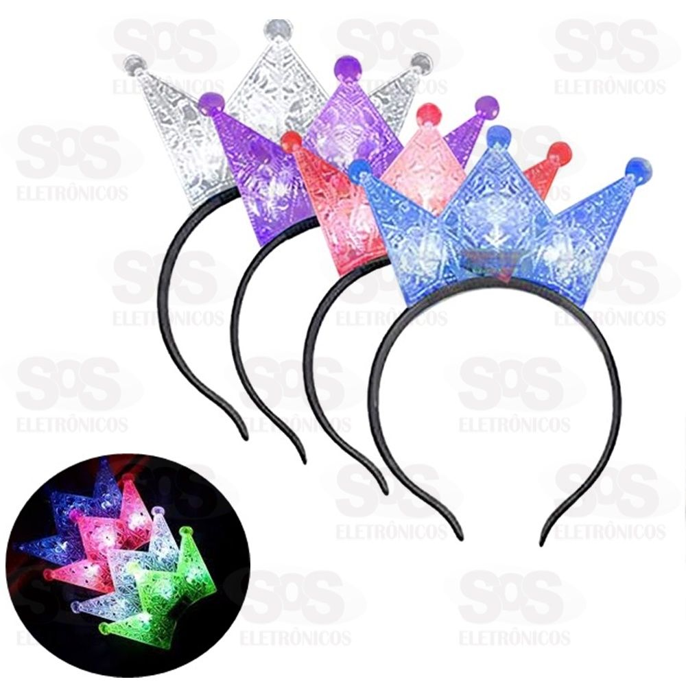Tiara Princesa Coroa Com LED Cores Variadas Toy King TK-AB 4964