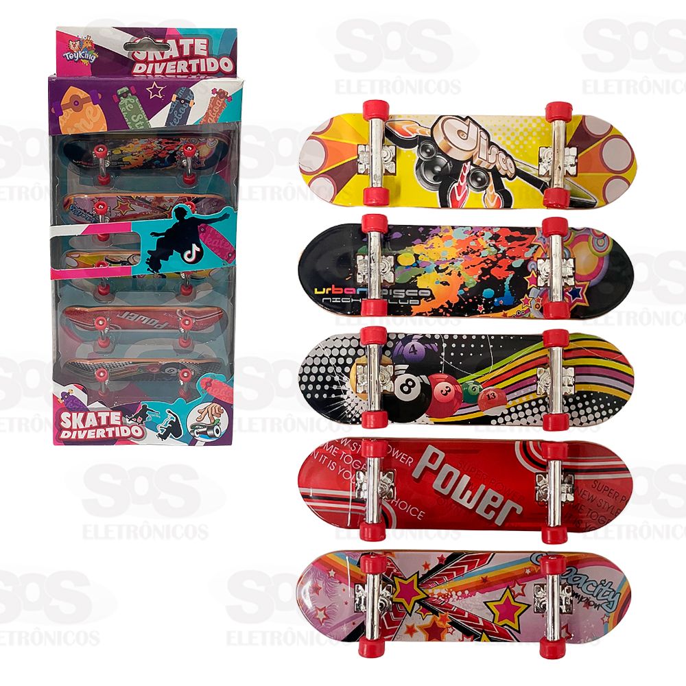 Kit 5 Skates De Dedo Infantil Profissional Sortidos Toy King TK-AB6228