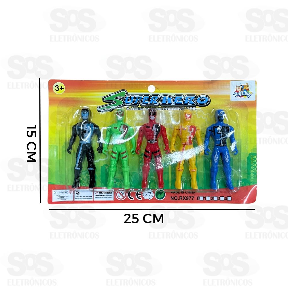 Super Heris Hero Squad Com 5 Unidades Toy King TK-AB4729