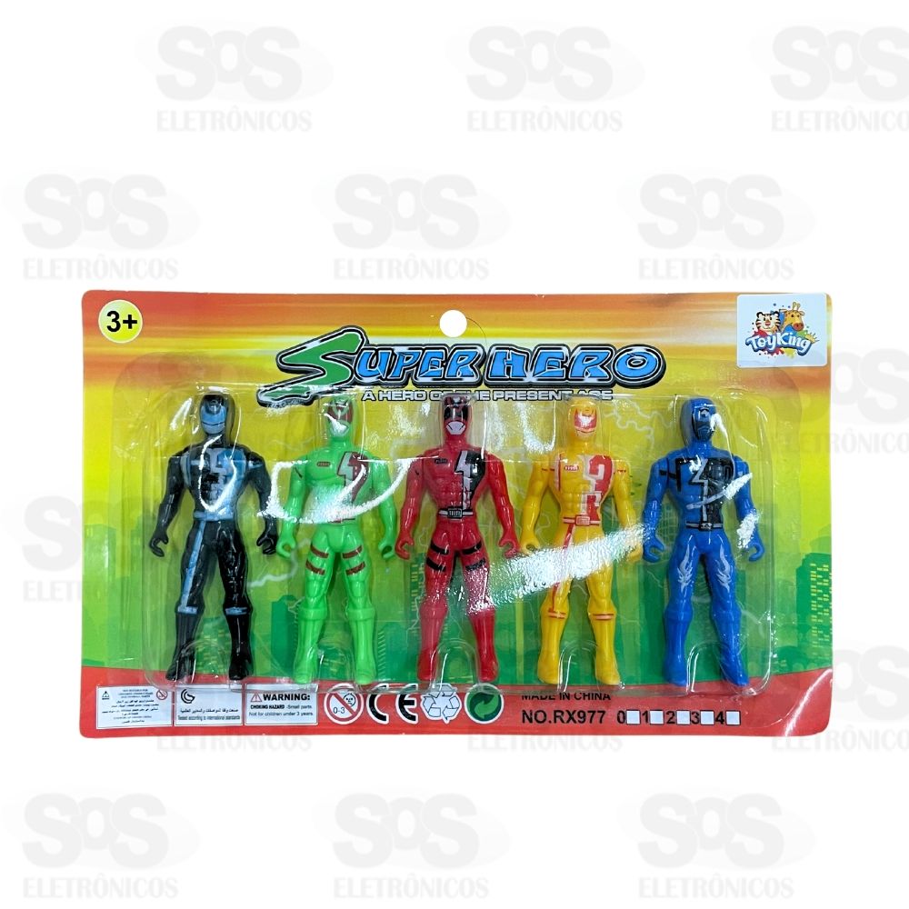 Super Heris Hero Squad Com 5 Unidades Toy King TK-AB4729