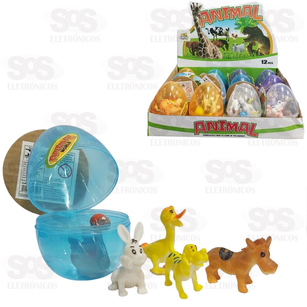 Ovo Surpresa Mundo Animal Unitrio Toy King 3450