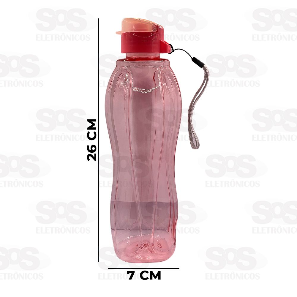 Garrafa Esportiva Transparente 800ml Caerus CRS-1705