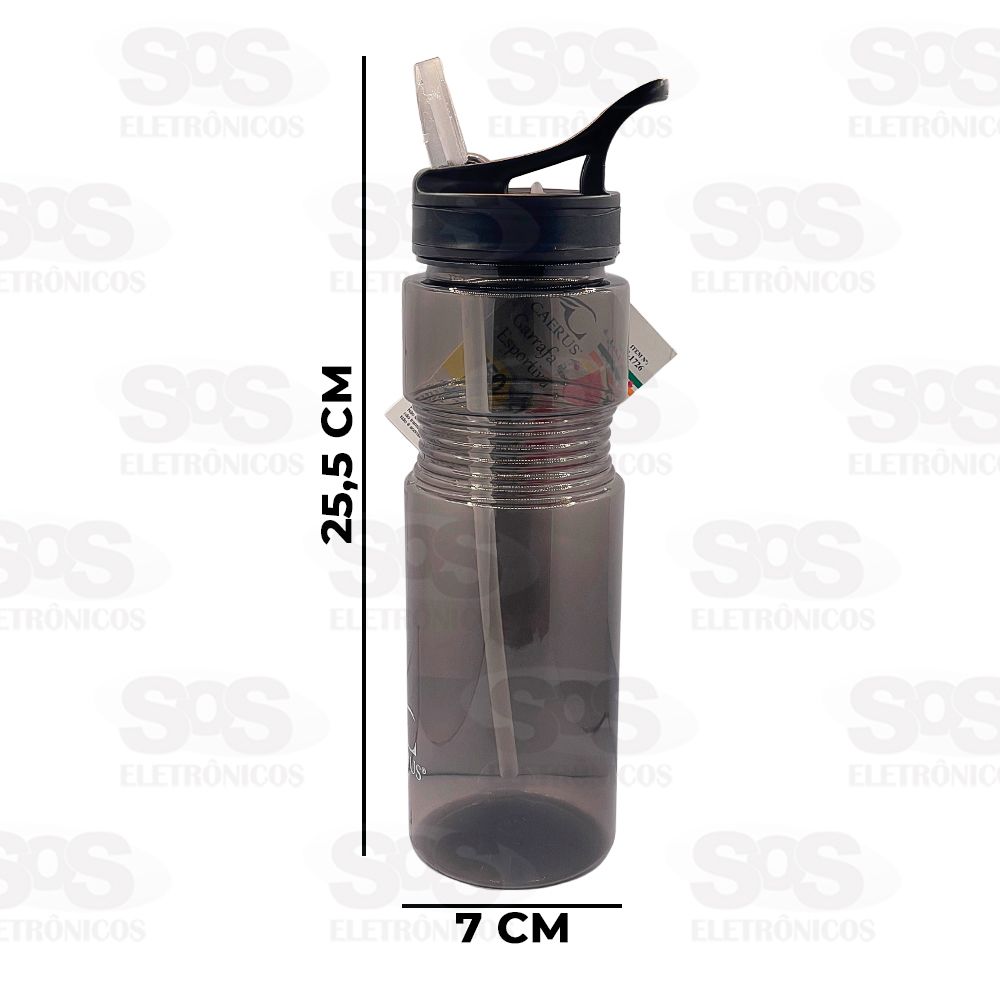 Garrafa Esportiva Transparente 750ml Caerus CRS-1726