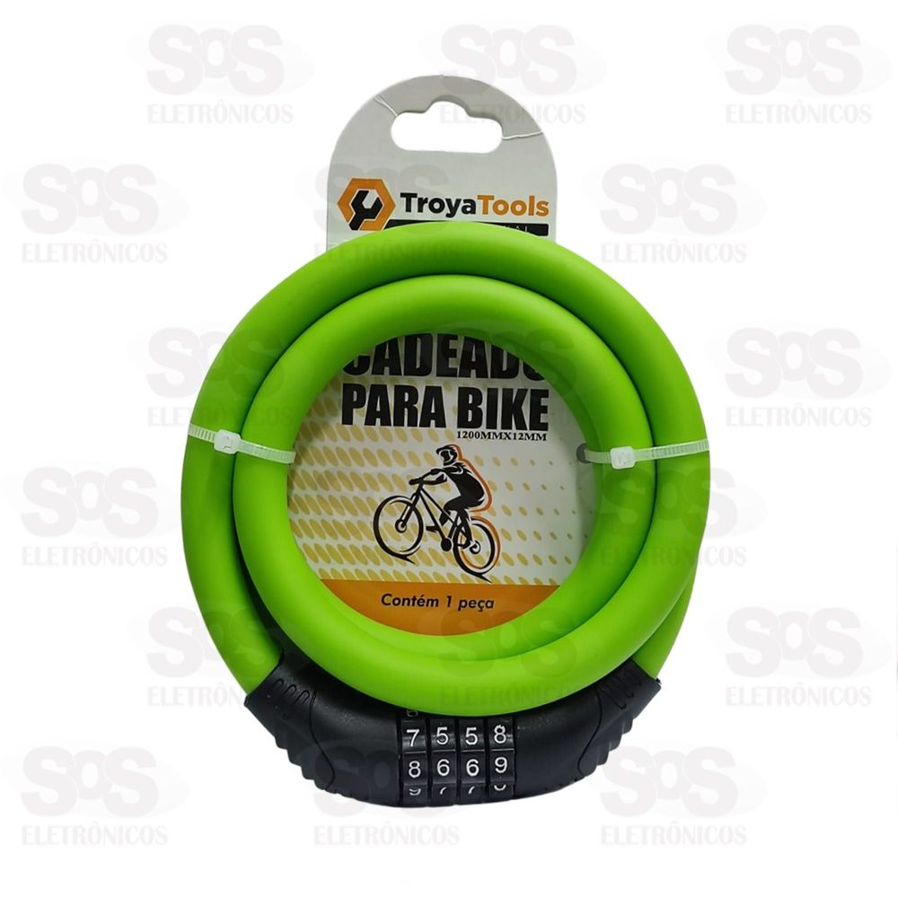 Cadeado Bicicleta Com Segredo 12000x12mm Troya Tools 5845