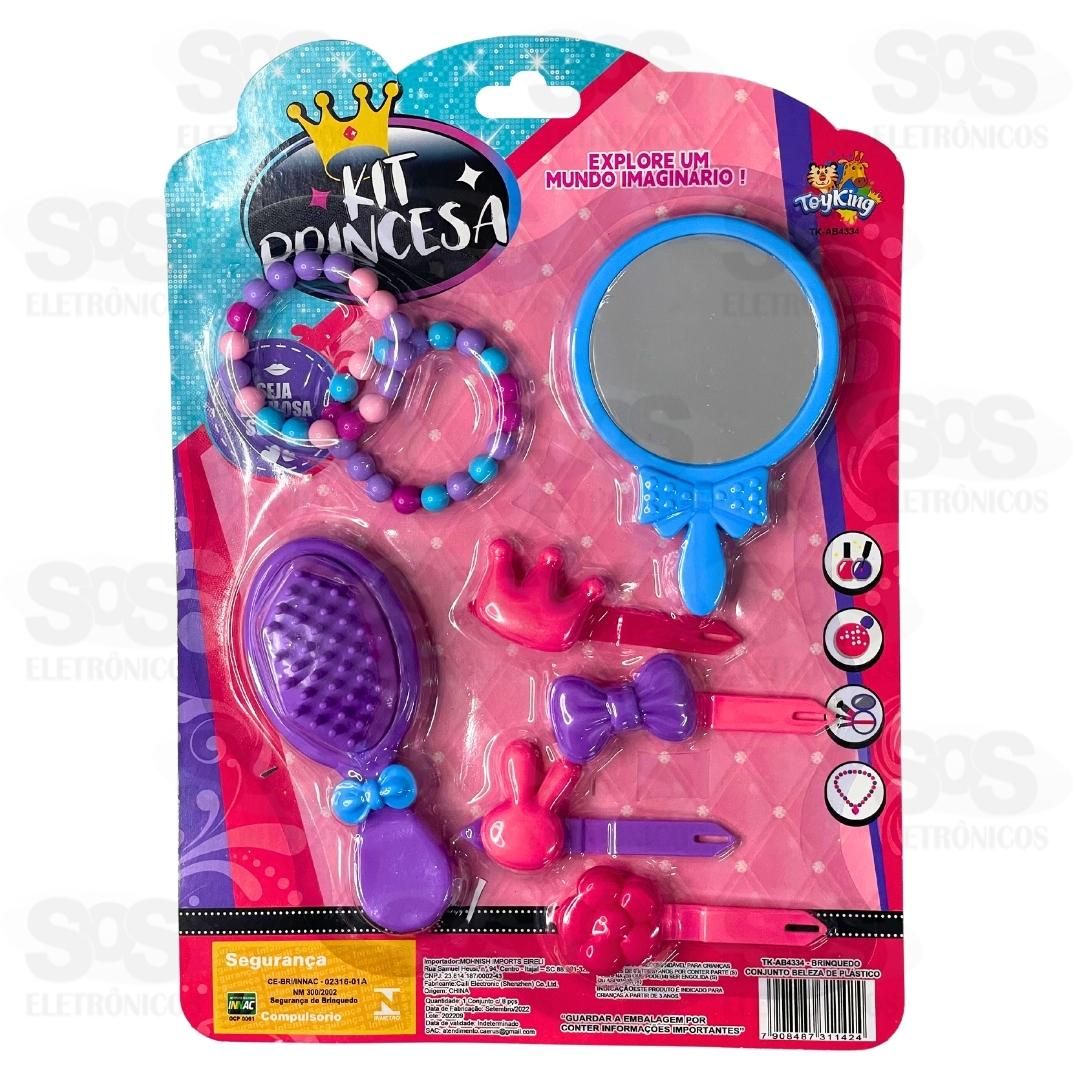 Kit De Beleza Princesa Com 8 Peas Toy King TK-AB4334