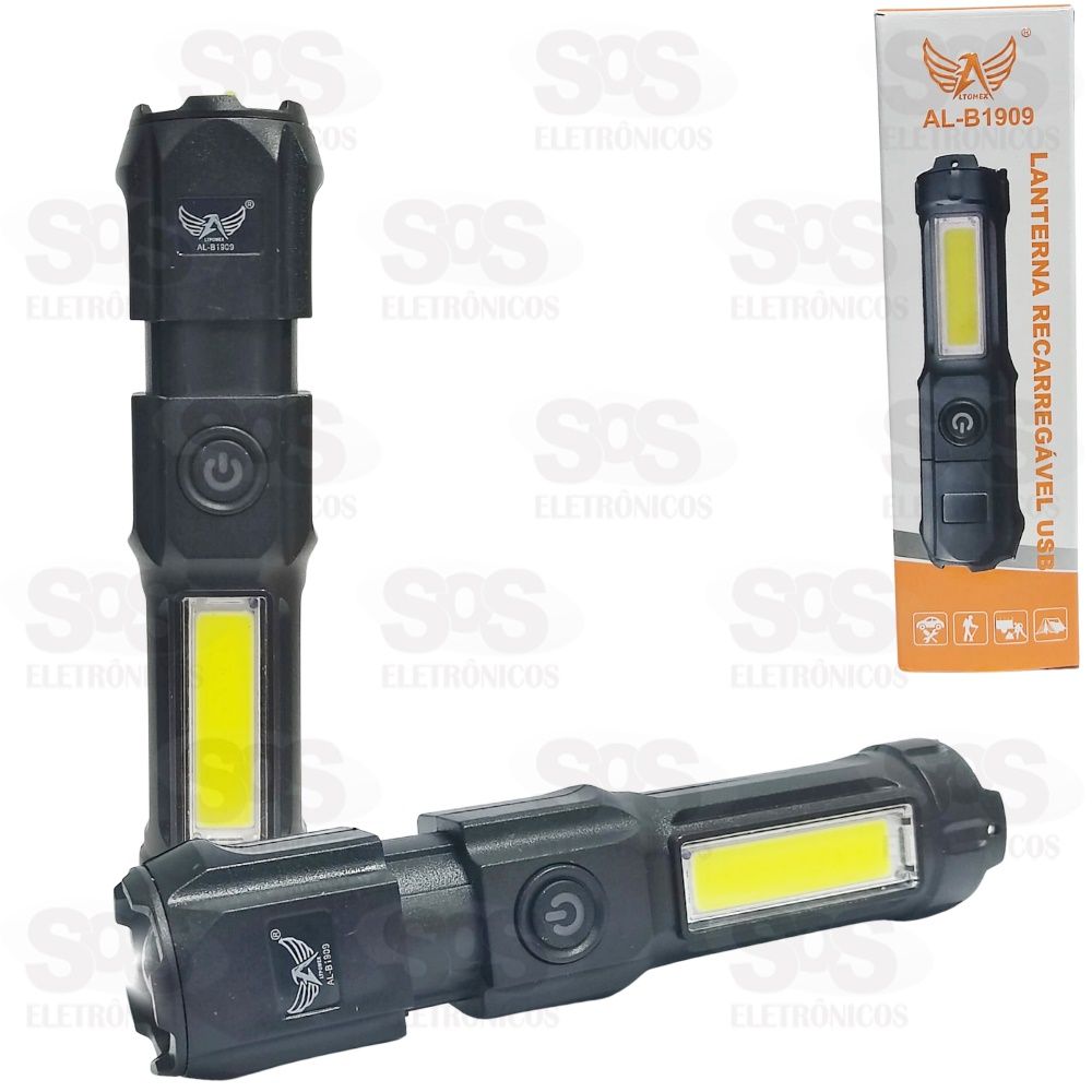 Mini Lanterna LED Recarregvel Ajustvel Altomex AL-1909