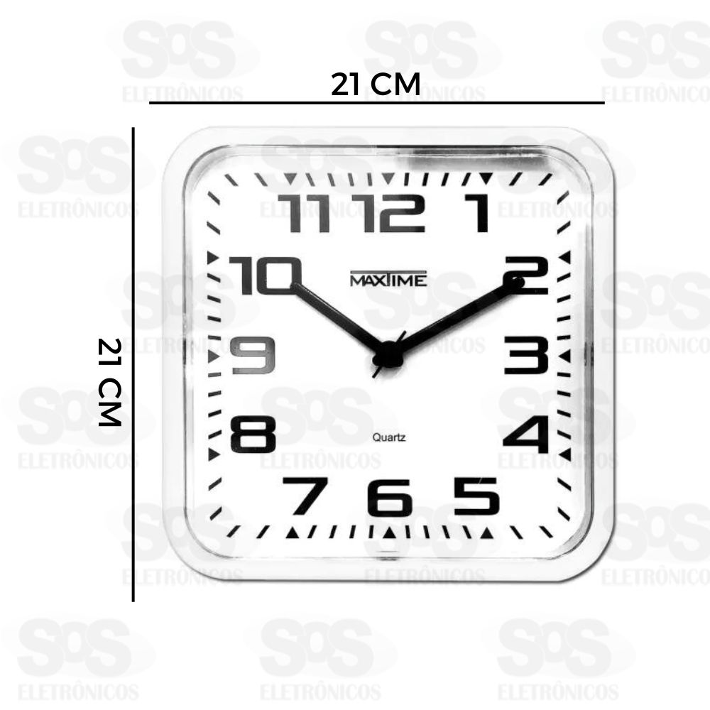 Relgio De Parede Arbico Quadrado Maxtime MX 40020-1