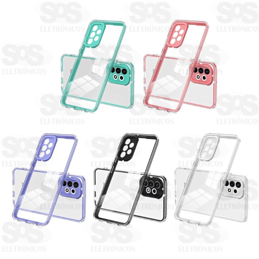 Capa Transparente Com Borda Samsung S23 Plus Cores Sortidas