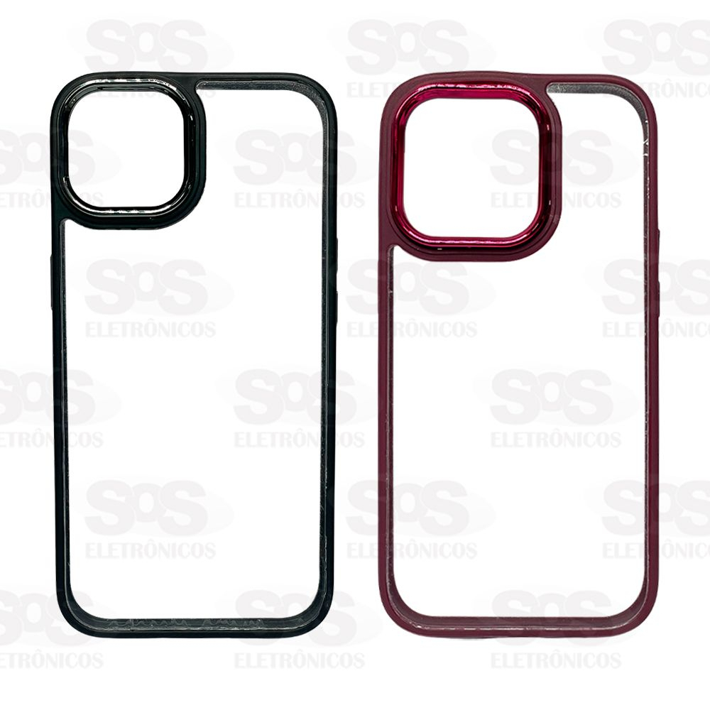 Capa Transparente Borda De Luxo Iphone 6 Plus Cores Sortidas