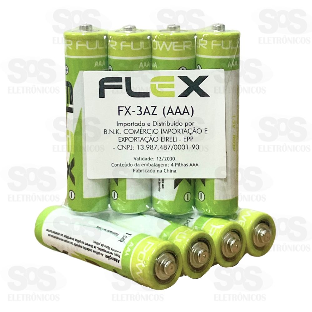 Pilha AAA Embalagem Com 60 Unidades Flex FX-3AZ