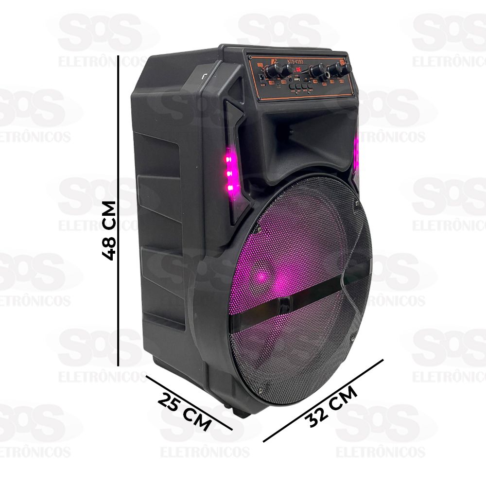 CAIXA DE SOM KARAOKE SPEAKER 20W C/ MICROFONE KTS - COD-KTS-1687 - Mais  Eletrônicos - Distribuidora