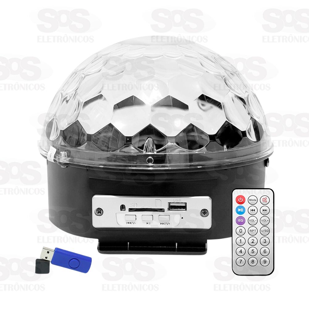 Luminria Globo de LED com USB /SD e Controle Remoto Luatek LK-306