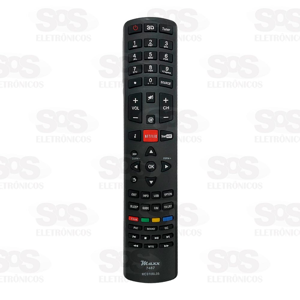 Controle Remoto Philco Smart Netflix Maxx 7487