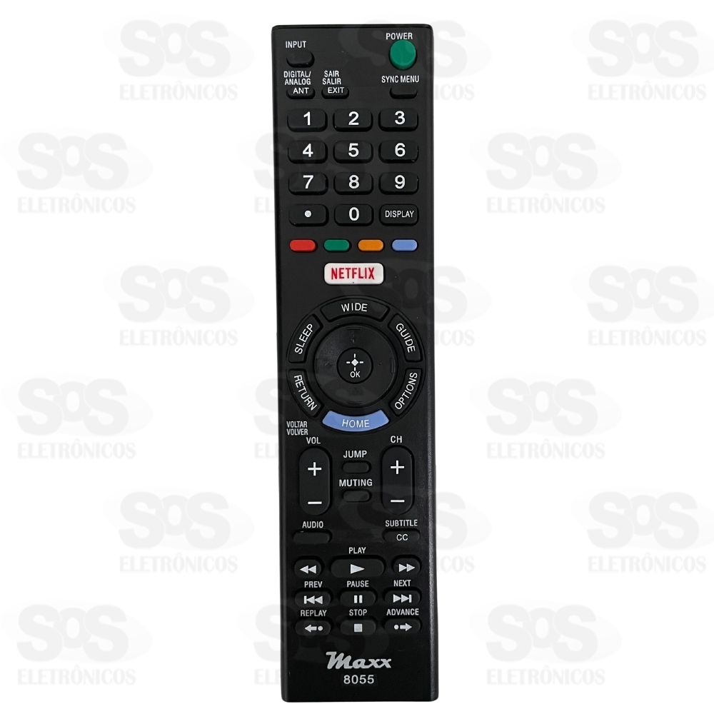 Controle Remoto Sony Smart Netflix Maxx 8055