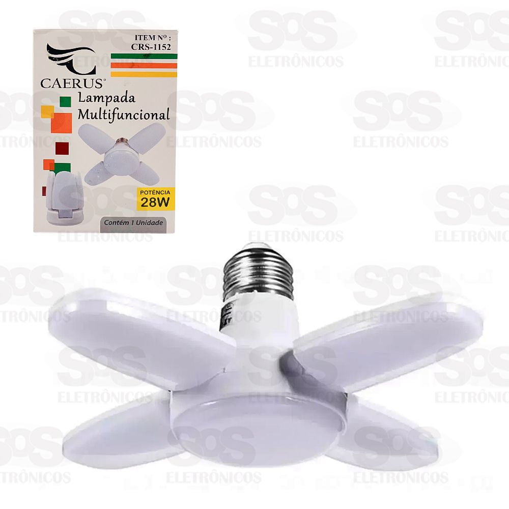 Lmpada LED Multifuncional 4 Hlices 28W Caerus CRS-1152