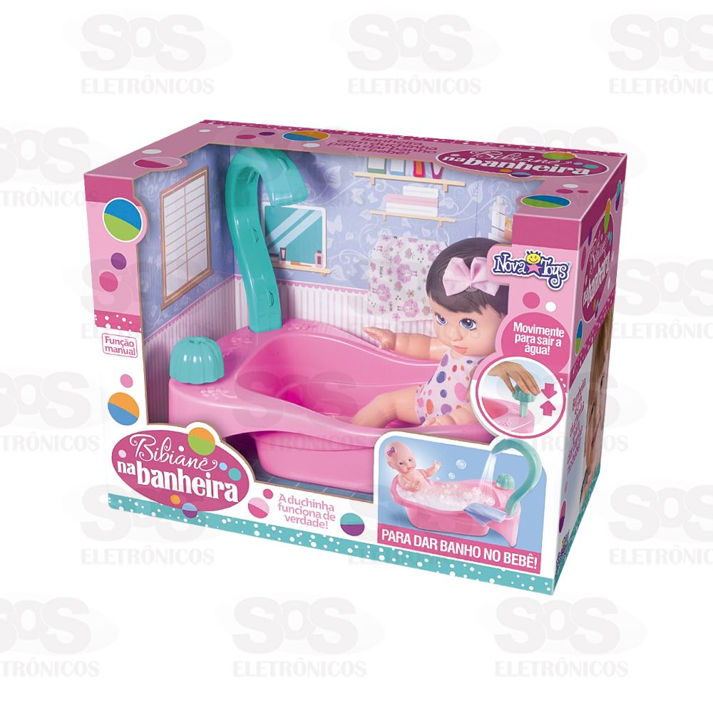 Boneca Bibiane Na Banheira Nova Toys 1121