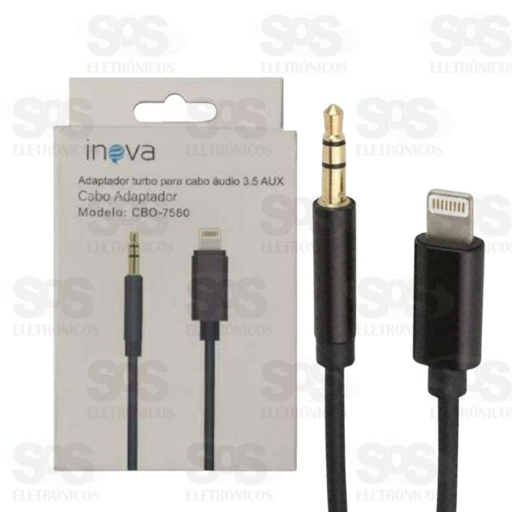 Cabo Adaptador Iphone Para Auxiliar Lightning Para P2 Inova CBO-7580