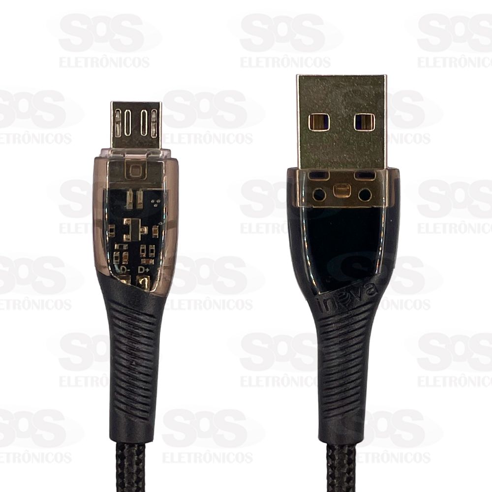 Cabo De Dados Micro USB V8 3.4A 1 Metro Inova CBO-20289